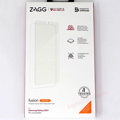 Protetor de tela ZAGG InvisibleShield Fusion D30 Samsung Galaxy S22+ - Imagem 1 de 2