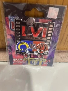 Rams Super Bowl LVI Champions 🔥Large 🔥Dangle Pin LA CIN Bengals SB 56🏈🏈 - Picture 1 of 1