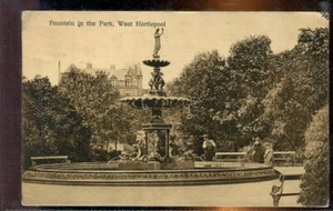 Fountain in the Park West Hartlepool posted card Coxon series - Picture 1 of 2