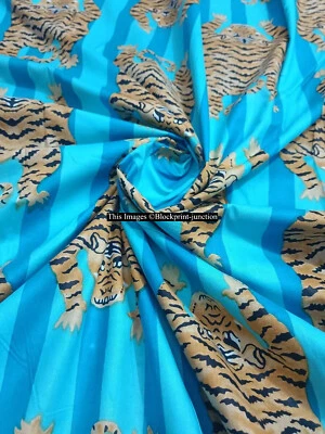 Tela de costura artesanal de animales de algodón estampada hecha a mano de 20 yardas Foto 1 de 4