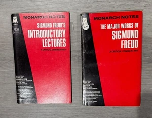 Monarch Notes THE MAJOR WORKS OF SIGMUND FREUD INTRODUCTORY LECTURES Vtg 1974 - Picture 1 of 16