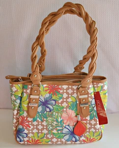 Rosetti Harriet Braided Shoulder Tote Satchel Bag- Tropical Oasis $75 NWT - Picture 1 of 7
