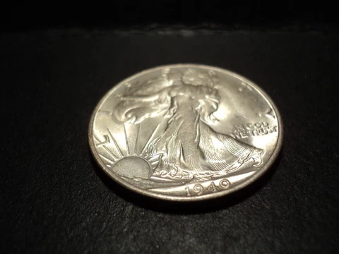 1940 S Walking Liberty Half Dollar BU Cover