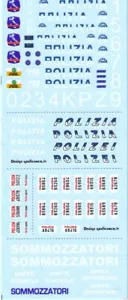 decal 1/43 POLIZIA-POLIZEI (ATTUALE) TRON DE073 - Imagen 1 de 1