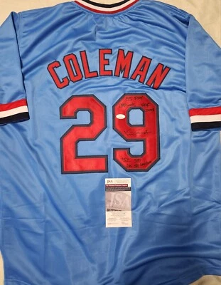 Camiseta personalizada firmada por Vince Coleman con autógrafo certificado talla XL inscripción  Foto 1 de 3