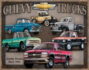 Chevrolet Chevy Trucks Quality Trucks Since 1918 Tribute Tin Sign (16" X 12.5") - Picture 1 of 1