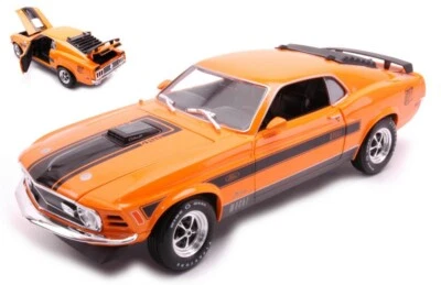 MODELLINO AUTO STATICO MAISTO FORD MUSTANG MACH 1 1970 ARANCIO SCALA 1:18 - Immagine 1 di 2