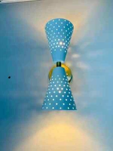 1950s Mid Century Wall Sconce Brass Adjustable Light Fixture Decor Reading Lamp - Picture 1 of 10