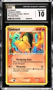 Cyndaquil 54/115 EX Unseen Forces Reverse Holo CGC 10 Gem Mint - Picture 1 of 2