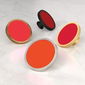 Decorative Red Cupboard Cabinet Door Knobs Handles Pulls In Shades of Red - Picture 1 of 9