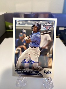 Chandler Simpson 2023 Topps Pro Debut Auto RC Rays
