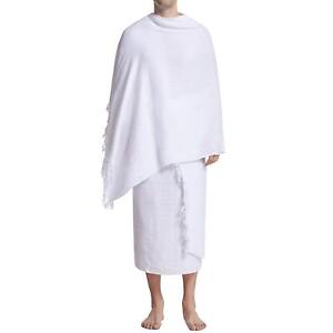 2x Muslim Hajj Towel Towel Set Lightweight Elegant Durable Pilgrimage Scarf