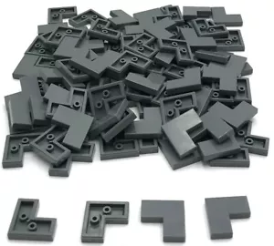 Lego 100 nuevas baldosas gris azulado oscuro planas lisas 2 x 2 piezas de esquina - Imagen 1 de 1