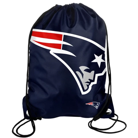 New England Patriots Back Pack Sack Drawstring Bag Tote NEW Backpack BIG LOGO Cover