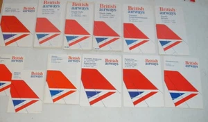 1980s BRITISH AIRWAYS BA AIRLINE TIMETABLES FOR EUROPE -you choose from job lot - Picture 1 of 1