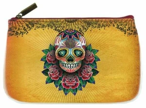 MLAVI TATUAJE AZÚCAR CALAVERA ROSAS MONEDERO BOLSO VEGANO IMITACIÓN CUERO NUEVO BC-CT008 - Imagen 1 de 6