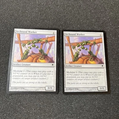 Arcbound Worker Magic The Gathering Mtg Artifact Darksteel Card 2 - Image 1 of 4