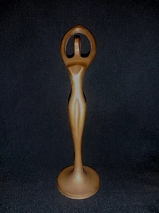 VINTAGE HANDMADE BRASS LADY DANCER FIGURE DECORATIVE COLLECTIBLE ART DECO TROPHY - Picture 1 of 5