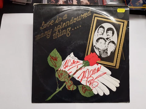 THE DALLAS BOYS - Signed LP - Love is a Many Splendored Thing - MUSIC - G/VG Cover