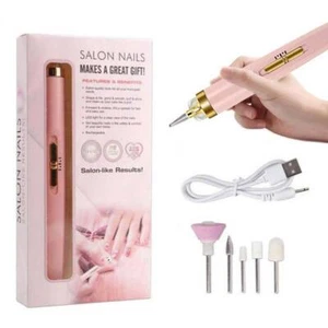 Electric Nail File Drill Rechargeable Portable Manicure Pedicure Machine Kit Set - Picture 1 of 8