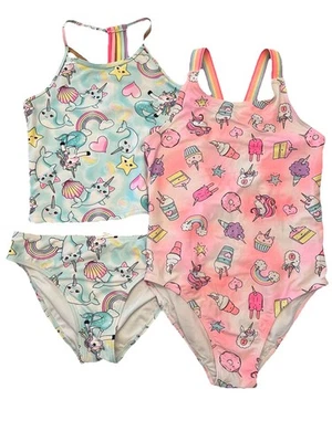 Ternos de banho para meninas tamanho 14. Conjunto de 3. Two From Children's Place, One XOXO Brand - Imagem 1 de 4