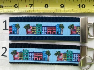 Rainbow Row Keychain Stocking Stuffer Gift 4 Him Her Charleston South Carolina - Picture 1 of 1