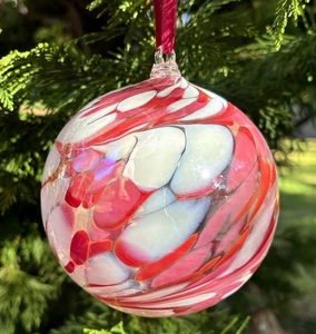 Artglass Sonnenfänger Kugel 5" Ornament mundgeblasene Glaskugel Kugel Weihnachten - Bild 1 von 5