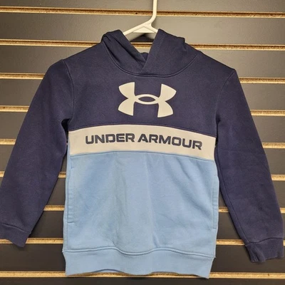 Boys Under Armour Blue Hoodie Size 7 - Image 1 of 4