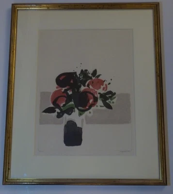 Blumenstrauß Lithografie von Oskar Koller aus dem Jahr 1981 - Bild 1 von 4