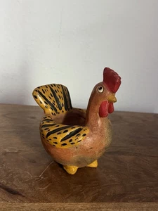 Mexican Terracotta Figural Chicken Hen Mini Small Clay Pottery Planter - Picture 1 of 6