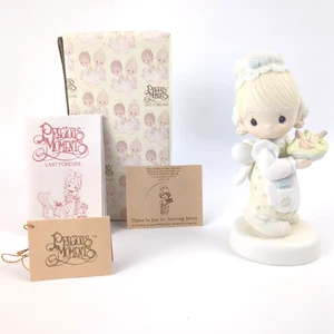 VTG 1981 Precious Moments E-7157 There Is Joy In Serving Jesus Figurine Box VGC - Picture 1 of 10