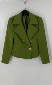 Ellen Tracy Green Long Sleeve Pockets Double Breasted Womens Pea Coat Size XS - Picture 1 of 4