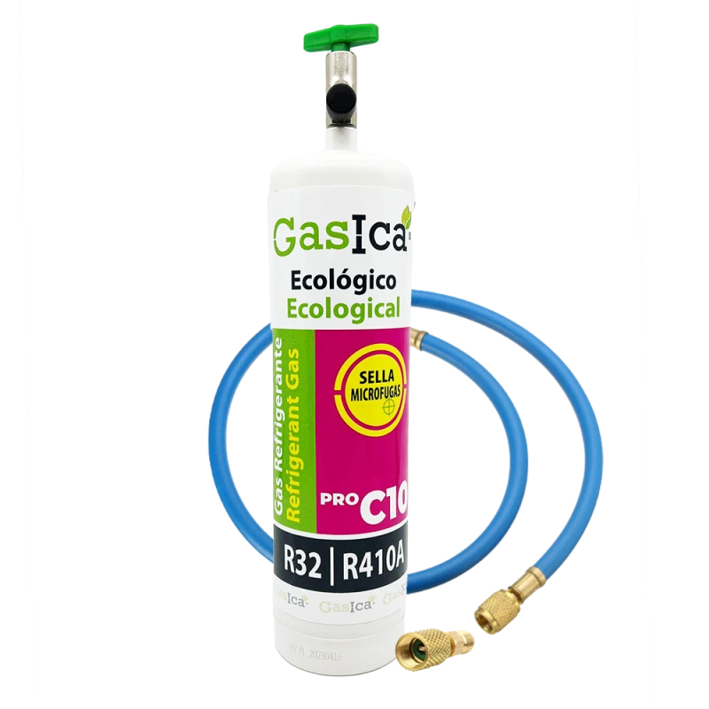 ENVASE GAS REFRIGERANTE ECOLÓGICO ORGÁNICO GASICA C10 PRO EQUIVALE 800gr SUSTITU - Imagen 1 de 1