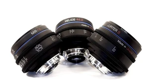 Arri PL Rehouse Soviet Set HELIOS 44-2 MIR 1v JUPITER 9 CINE Lenses BTF PL MOUNT - Picture 1 of 23