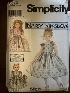 SIMPLICITY 7112 MARGHERITA REGNO bambina 3-6 17” BAMBOLA VESTITO FANTASIA non tagliato - Foto 1 di 2
