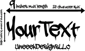 Zombie Drip Vinyl Decal Sticker Car Window Bumper Personalized Lettering CUSTOM - Picture 1 of 3