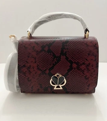 Kate Spade Nicola Snake-Embossed Twistlock Medium Top Handle Satchel Bag NWT - Image 1 of 4