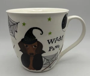 Milly Green Designs Ceramic Dachshund Weiner Dog Witchy Paws Mug Halloween - Picture 1 of 6