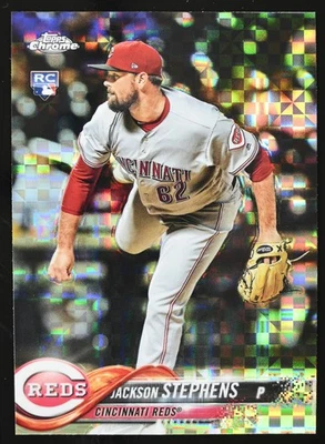 2018 Topps Chrome #110 Jackson Stephens X-Fractor Rookie Cincinnati Reds - Image 1 of 2
