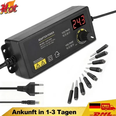MARKENLOS Steckernetzteil Regelbar 60W Schalt Netzteil Trafo DC 3V-24V Schaltnetzteil NEU