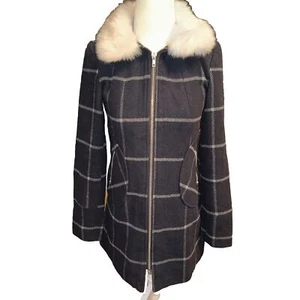 Coffee shop Kids Plaid Wool Jacket Girl 10 - Picture 1 of 12