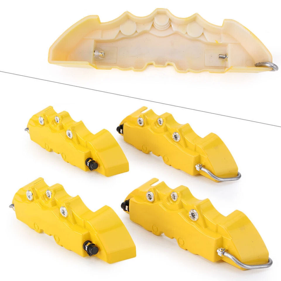 4x Universal Car 3D Style Disc Brake Caliper Cover Front Rear Fit 14-17" wheels Foto 1 de 4