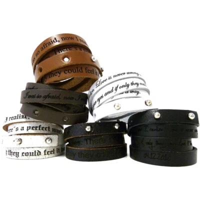 Original LIEBLINGSMENSCH Lederarmband mit persönlicher Wunschtext Gravur - Bild 1 von 4