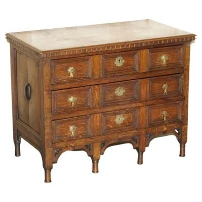 CÓMODA ROBLE HOLANDÉS ANTIGUO CIRCA 1720 - 1740 PIEZA DECORATIVA MUY FINA Foto 1 de 4