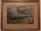Antique Watercolour In The Grounds Of The Rockery Fullers Place Dorking 1874