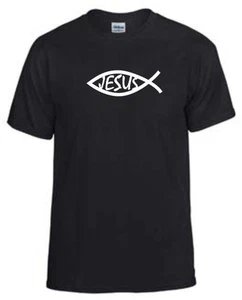 Jesus fish t-shirt  Size Small Love Jesus Christian Christ God t-shirts bible - Picture 1 of 2