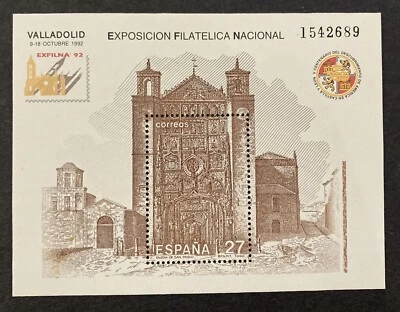 Stamp Mini Sheet Spain 1992. Expo 92 National Stamp Exhibition. MNH. Mi#Bl.51 - Image 1 of 2