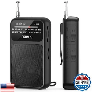 Runus J-555 Taschenradio - AM/FM USB-C Lade- und Batteriebetrieb, top - Bild 1 von 5