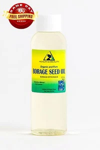 BORAGE SEED OIL ORGANIC CARRIER GLA-20% COLD PRESSED PREMIUM 100% PURE 2 OZ - Picture 1 of 12