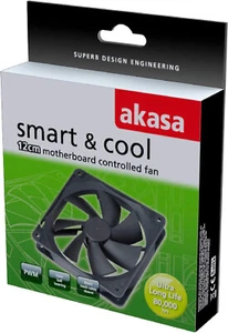 Akasa AK-FN064 120mm PWM 4 pin quiet fan 600-1600rpm anti-vibration mounts - Picture 1 of 4